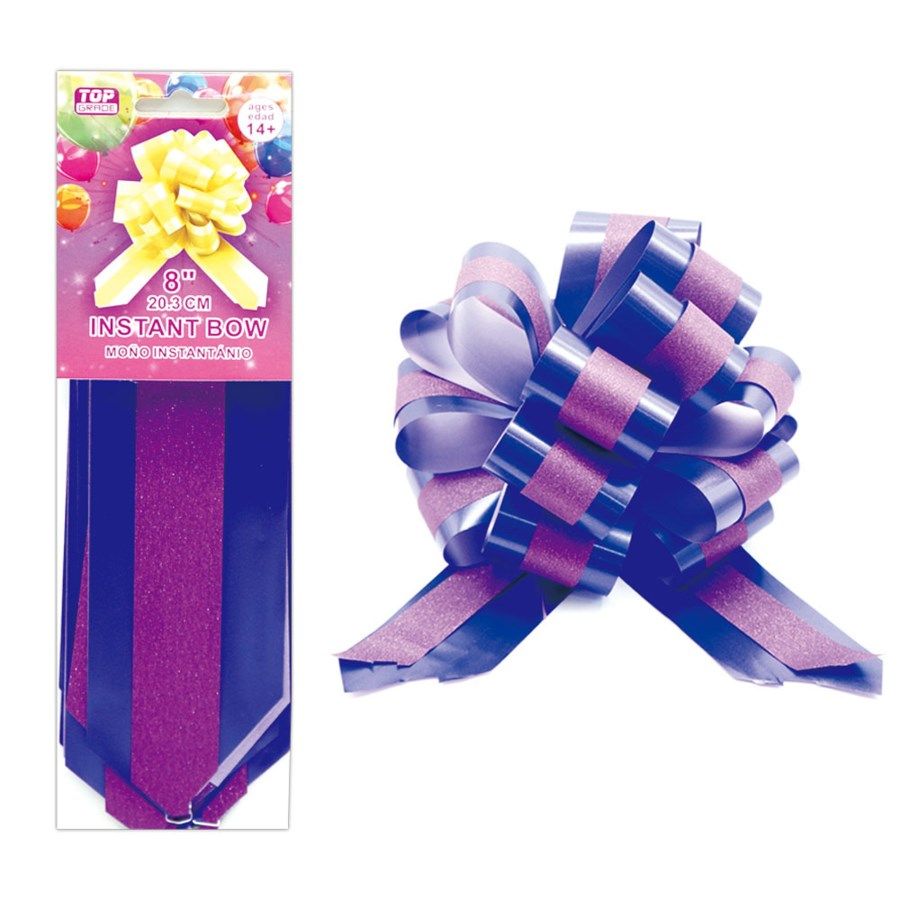 96 Pieces Instant Bow Purple - Gift Wrap