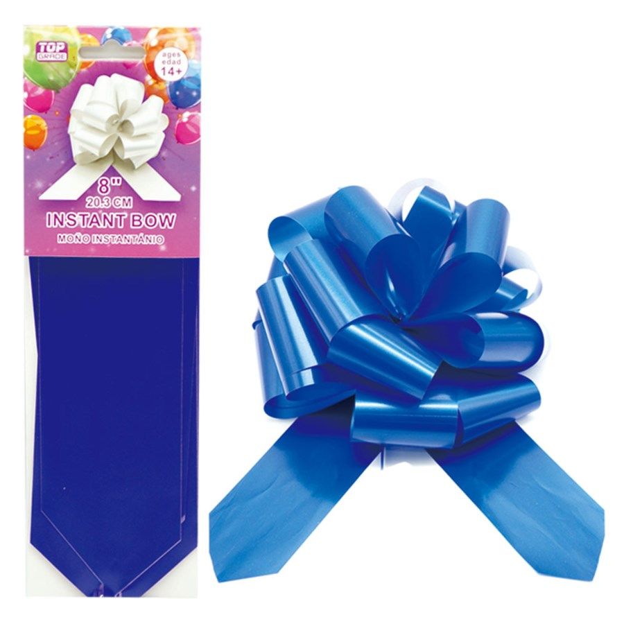 96 Pieces Instant Bow Royal Blue - Gift Wrap