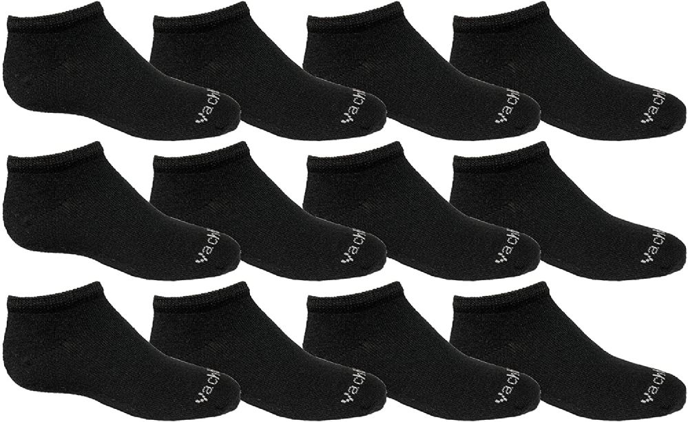 12 Pairs of Yacht & Smith Wholesale Boys And Girls 97% Cotton Shoe Liner Training Socks Size 6-8, No Show Thin Low Cut Sport Ankle Socks (assorted, 12)