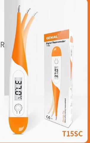 50 Pieces of Genial Digital Oral Thermometer Orange