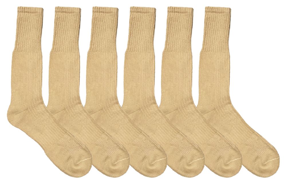 6 Pairs of Yacht & Smith Men's Cotton Terry Cushioned Military Grade Socks