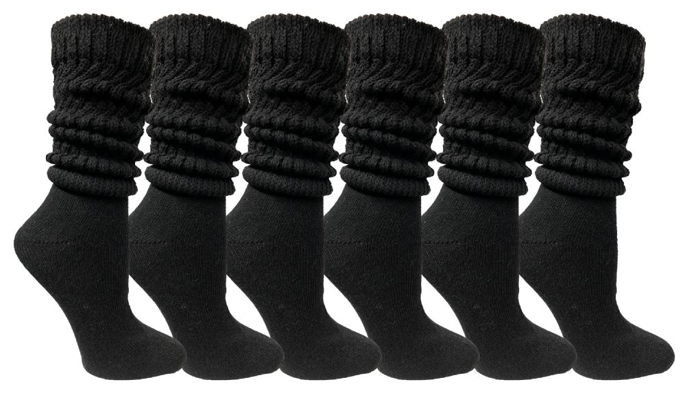 Yacht & Smith Women's Black Heavy Slouch Socks Size 9-11 - at ...
