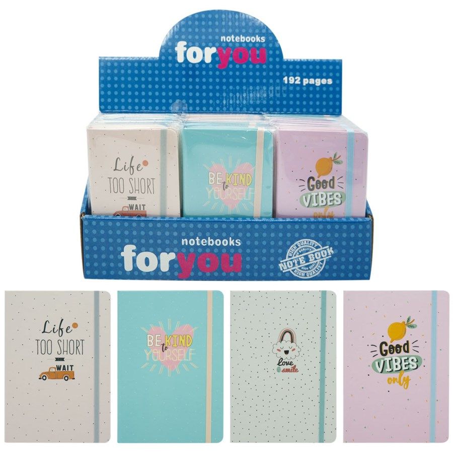 96 Wholesale Notebook Assorted Solid Color