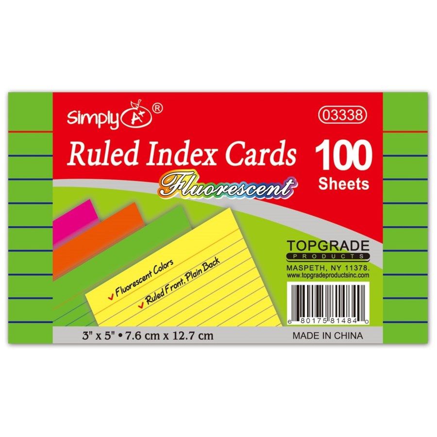 108 Pieces of Index Card Fifty Count