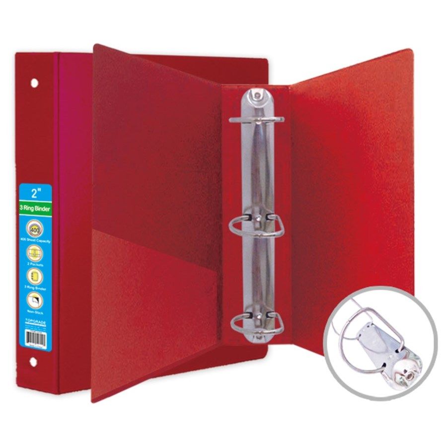 24 Wholesale Hard Cover Binder In Red