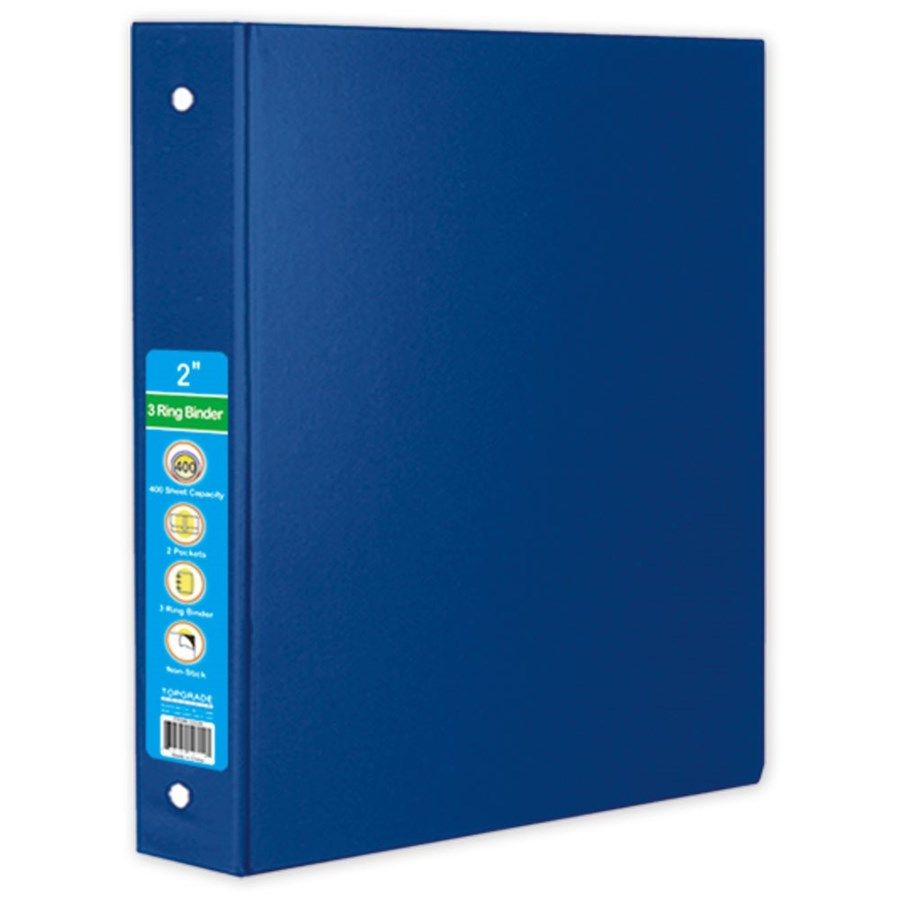24 Wholesale Hard Cover Binder In Blue