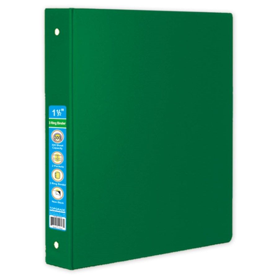 48 Pieces Hard Cover Binder In Green - Clipboards and Binders