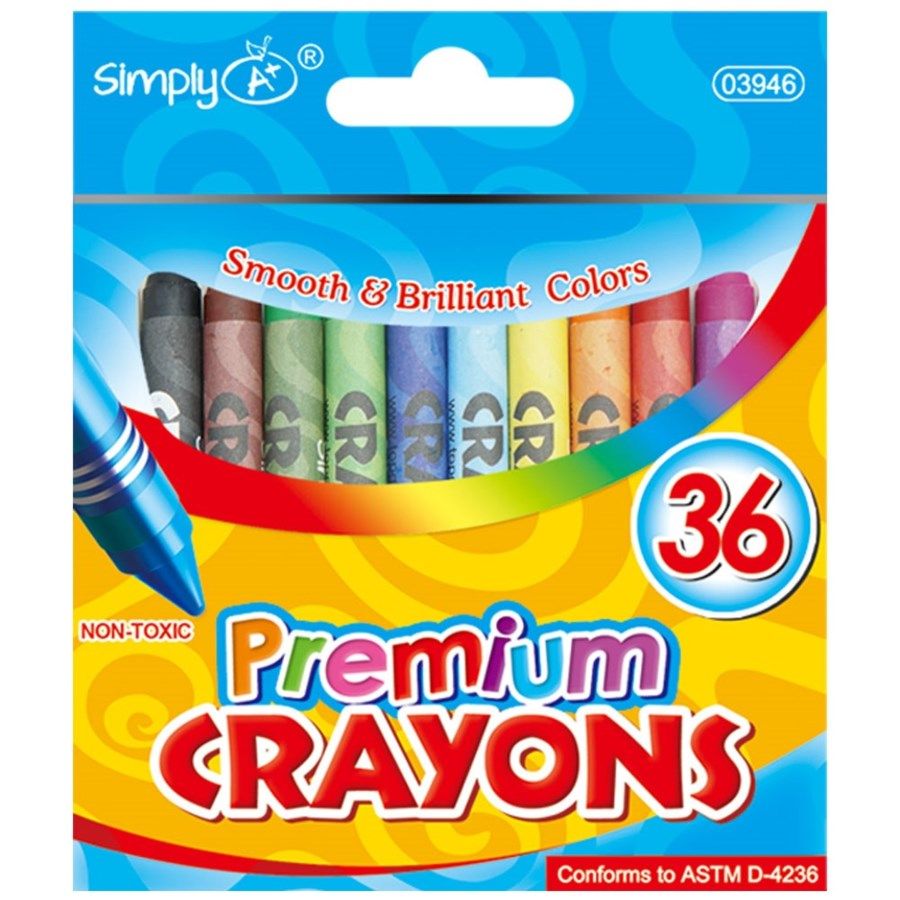 96 Pieces of 36 Count Premium Crayon
