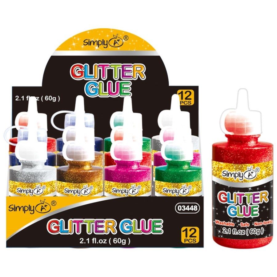 48 Pieces Glitter Glue - Craft Glue & Glitter - at 