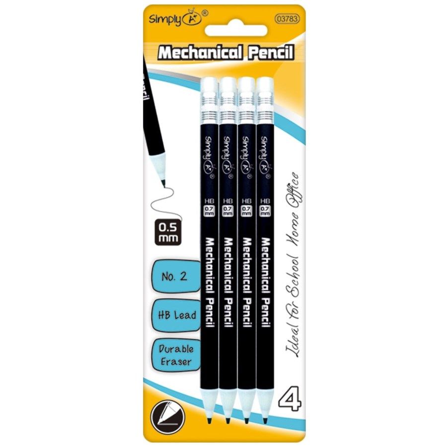 96 Wholesale 4 Count 5mm Mechanical Pencil - at - wholesalesockdeals.com