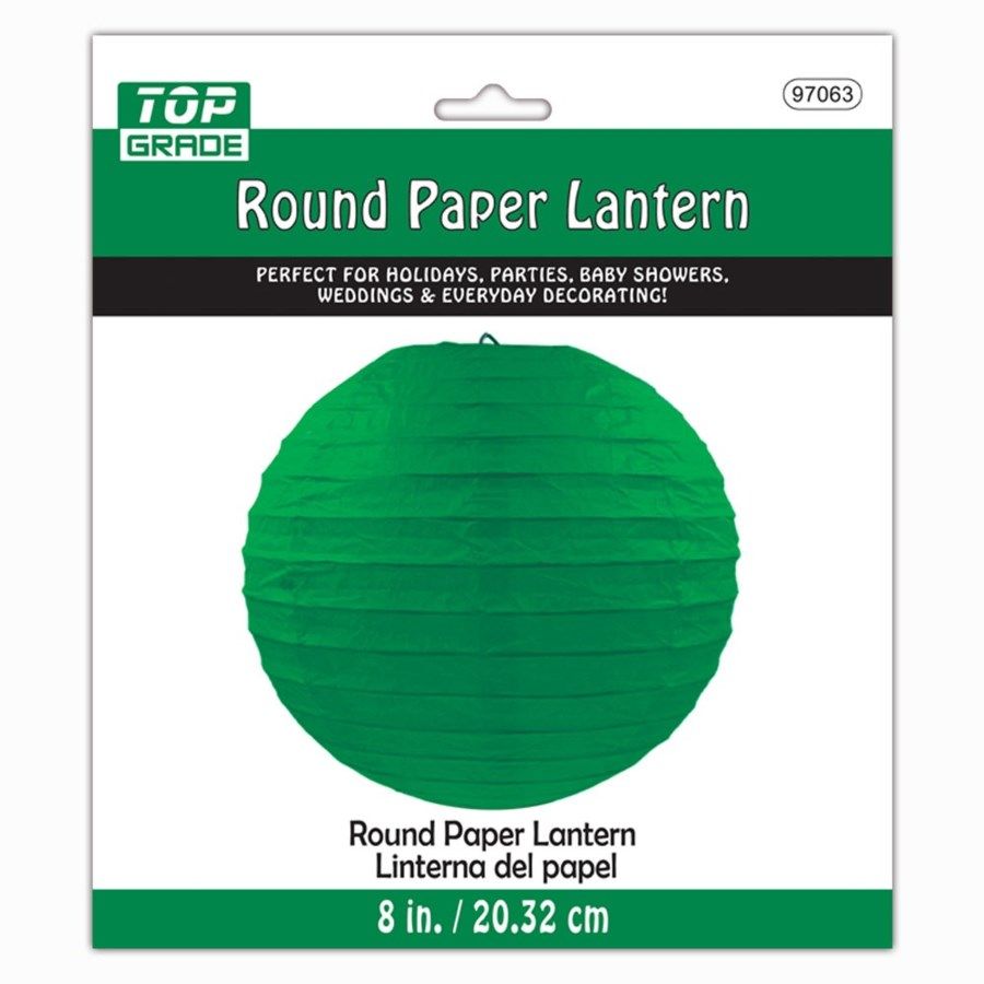 96 Pieces Paper Lantern Hunter Green - Party Center Pieces