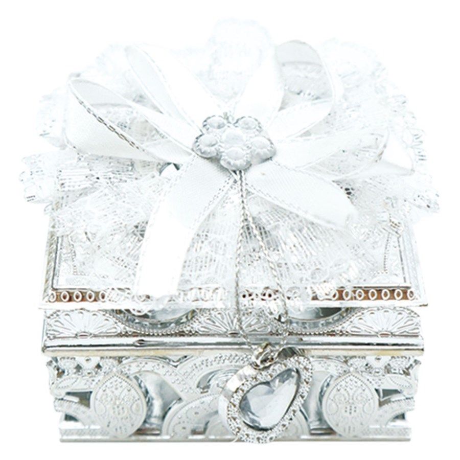 96 Wholesale Jewelry Box In Silver