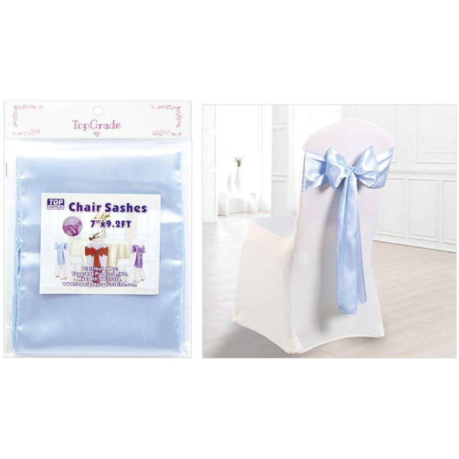 120 Wholesale Chair Sashes Light Blue
