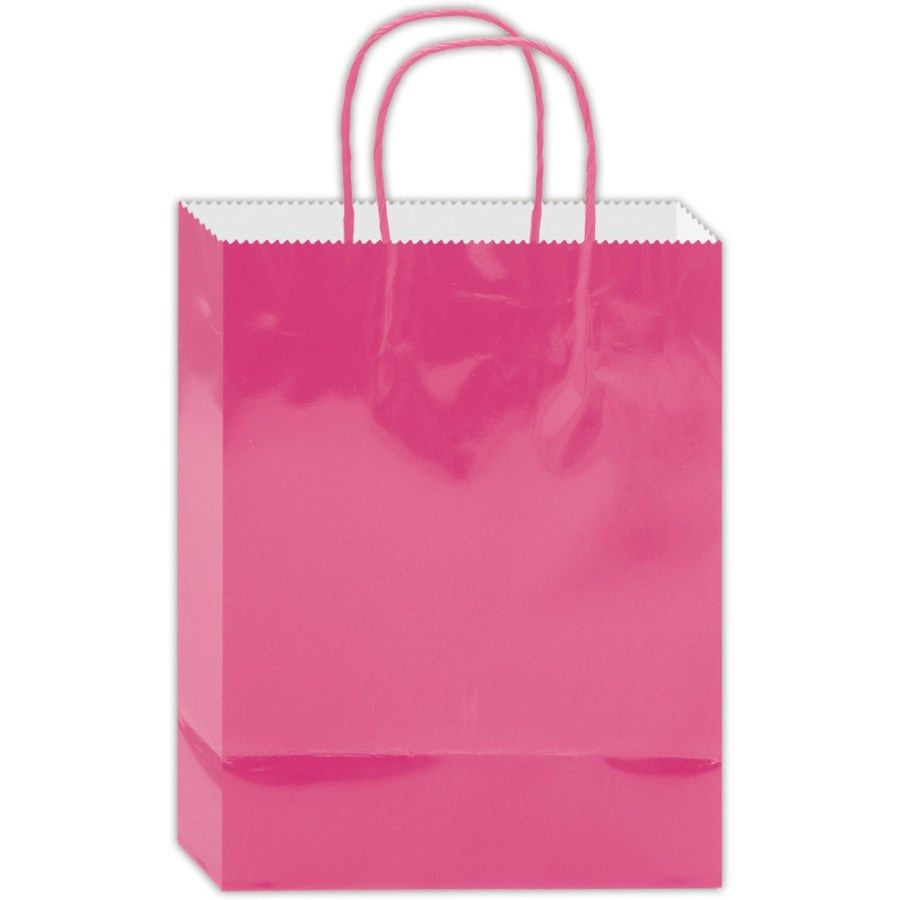 180 Pieces of Everyday Gift Bag Hot Pink Size Medium