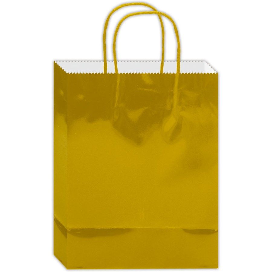 180 Pieces of Everyday Gift Bag Gold Size Medium