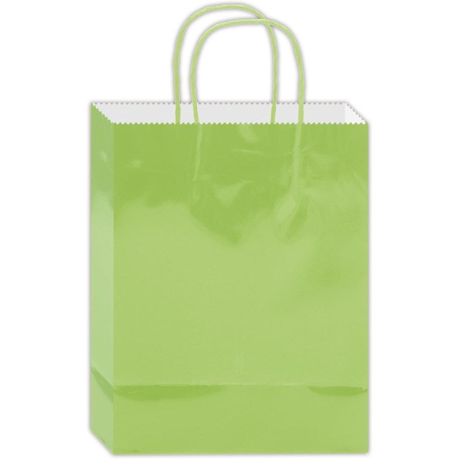 180 Pieces of Everyday Glossy Gift Bag Lime Size Small
