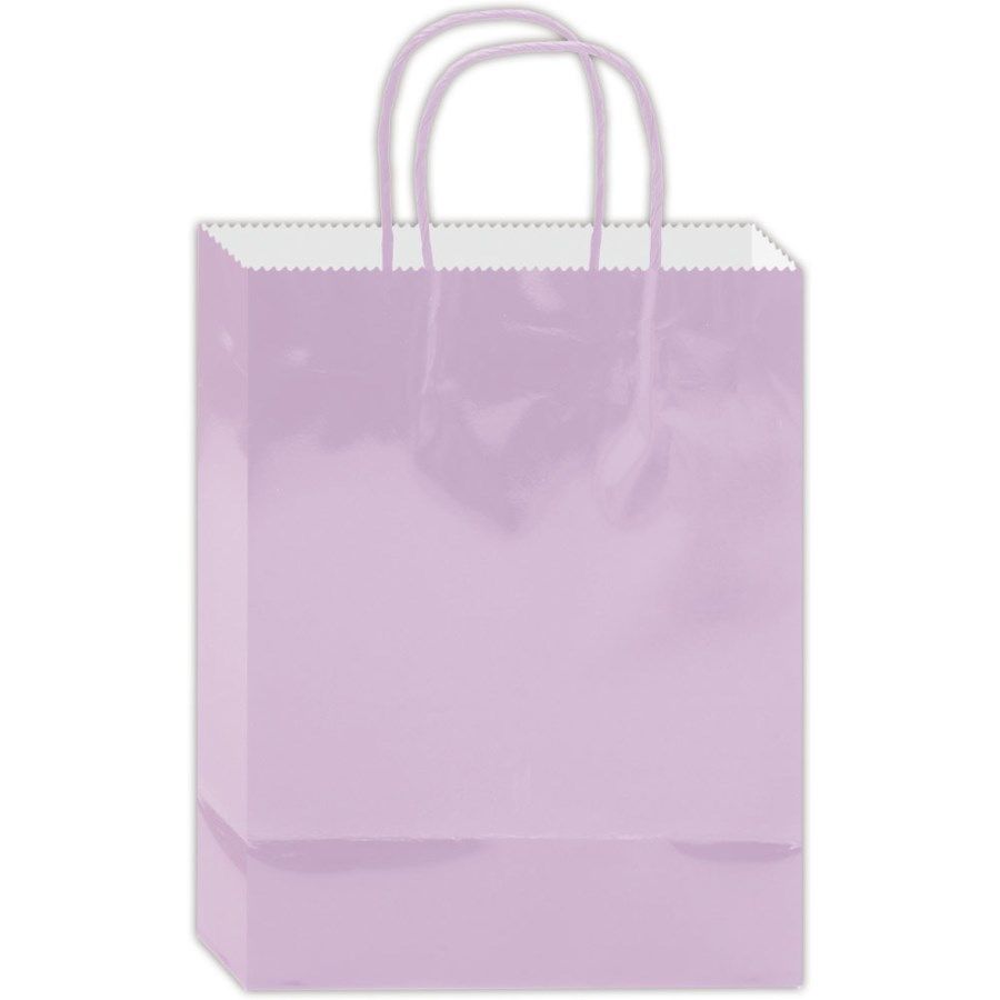 180 Pieces of Everyday Glossy Gift Bag Lilac Size Small
