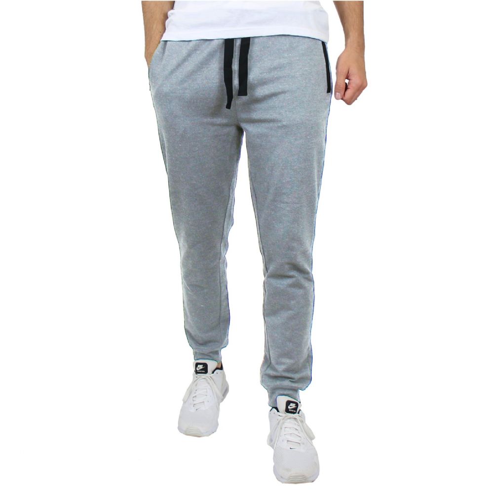 24 Pieces of Men's SliM-Fit French Terry Joggers Solid Heather Assorted Sizes S-Xxl