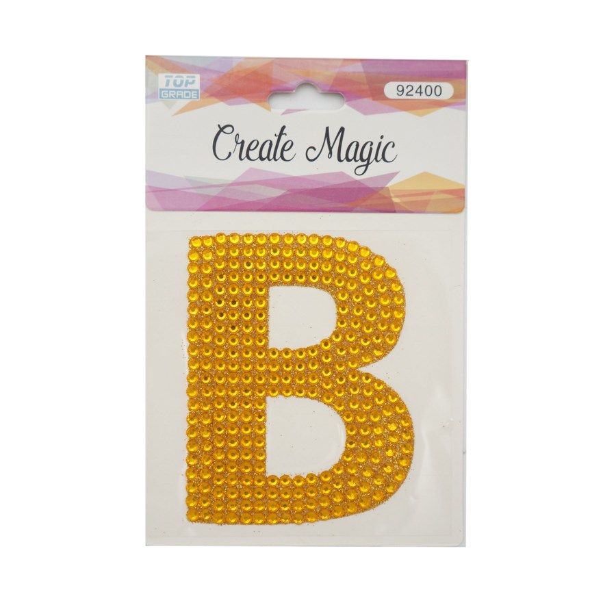 120 Pieces Crystal Sticker B In Gold - Stickers