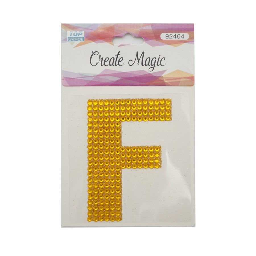 120 Wholesale Crystal Sticker F In Gold