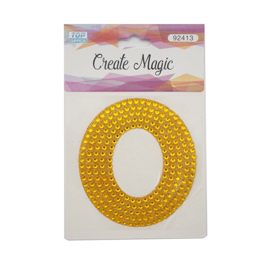 120 Wholesale Crystal Sticker O In Gold