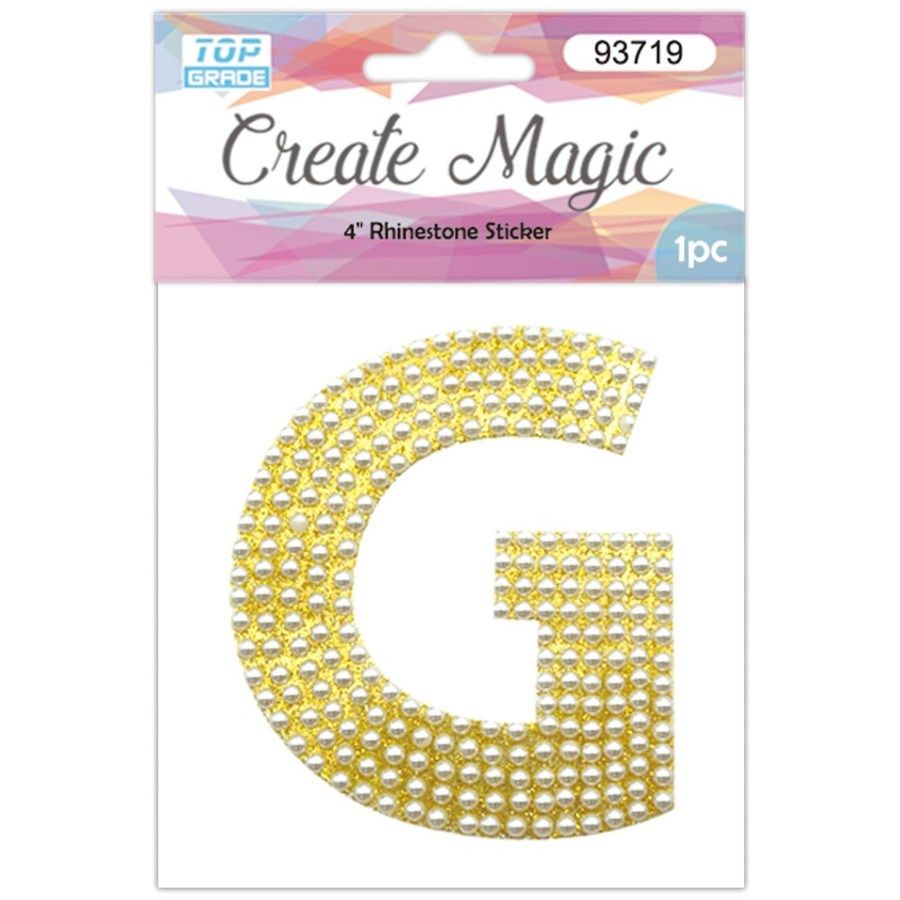 120 Wholesale Pearl Sticker In Gold Letter G