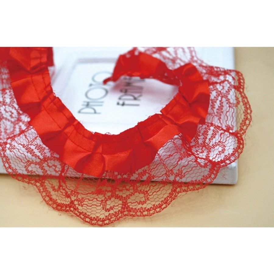 144 Pieces Red Lace Trimming - Bows & Ribbons