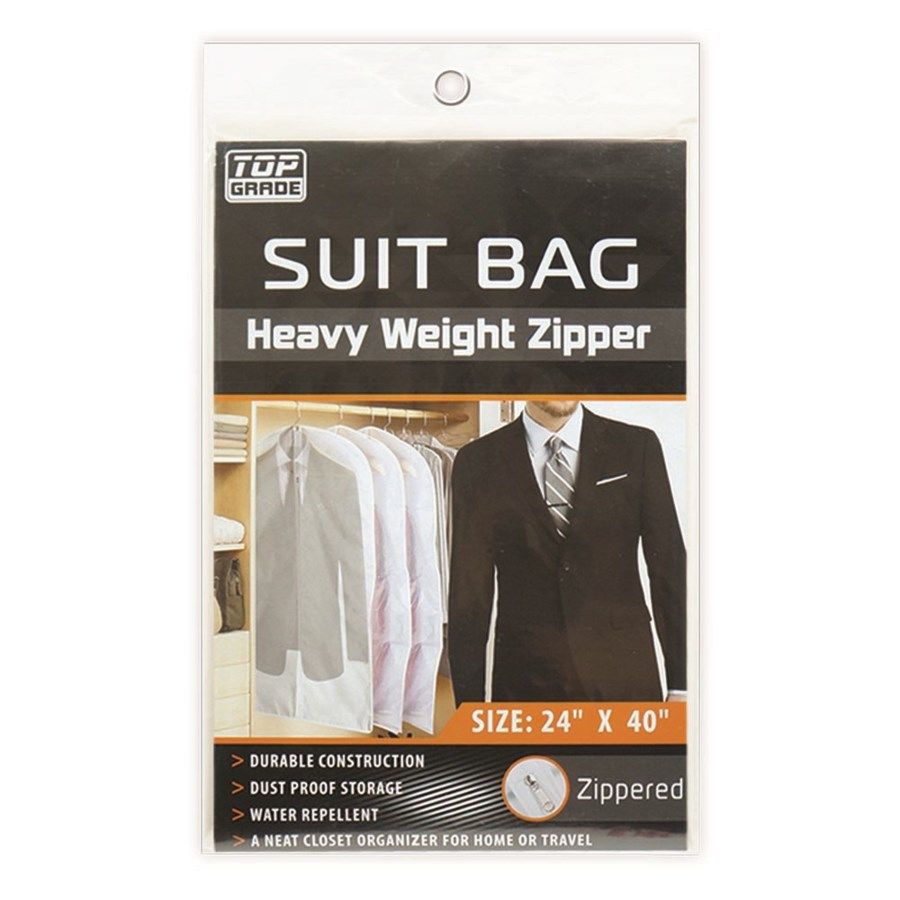 96 Wholesale Mens Suit Bag Clear
