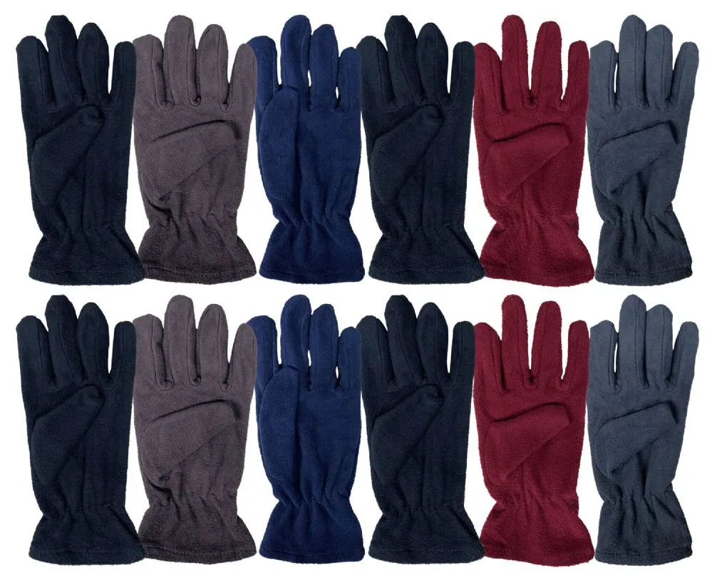 12 Pieces of Yacht & Smith Men's Fleece Gloves