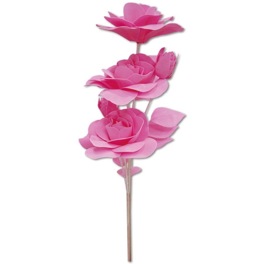 24 Pieces Foam Flower In Pink - Artificial Flowers