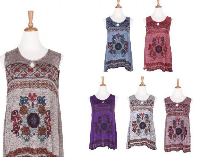 72 Pieces of Womens Girls Embroidered Peasant Tops Mexican Bohemian Blouses