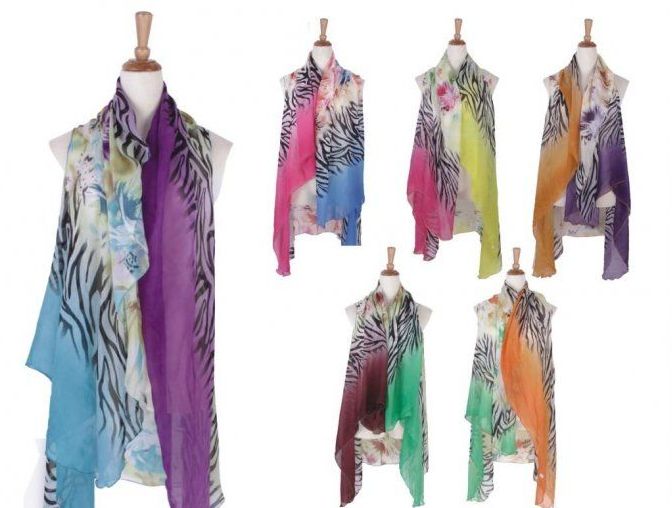 120 Pieces of Womens Animal Printed Open Front Drape Cardigan Scarf Vest