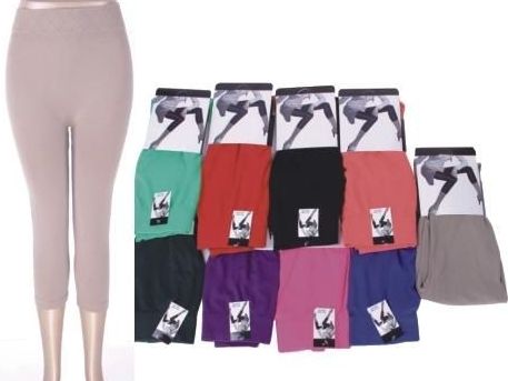 36 Pieces of Women's Assorted Color Capri Leggings