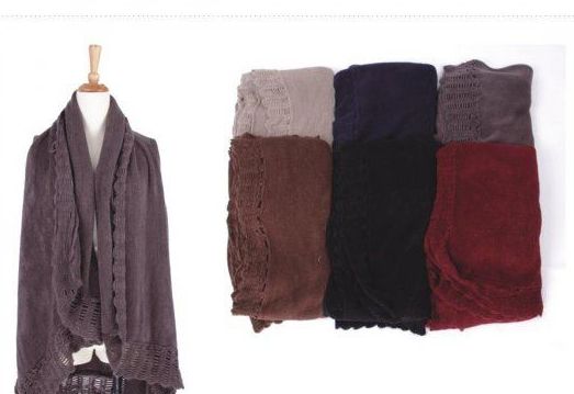 18 Wholesale Womens Soft Open Pashmina Shawl Winter Sleeveless Cardigan Vest Warm Knit Shrug