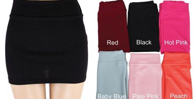 48 Pieces of Women's Casual Stretchy Bodycon Pencil Mini Skirt