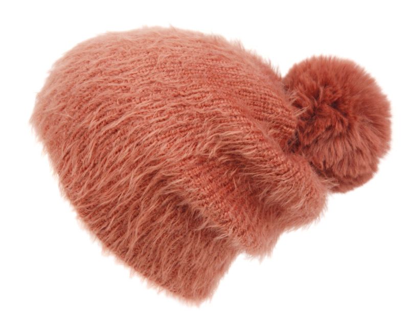 24 Pieces Soft Touch Knit Fur Beanie Slouchy With Pom Pom - Fashion Winter Hats