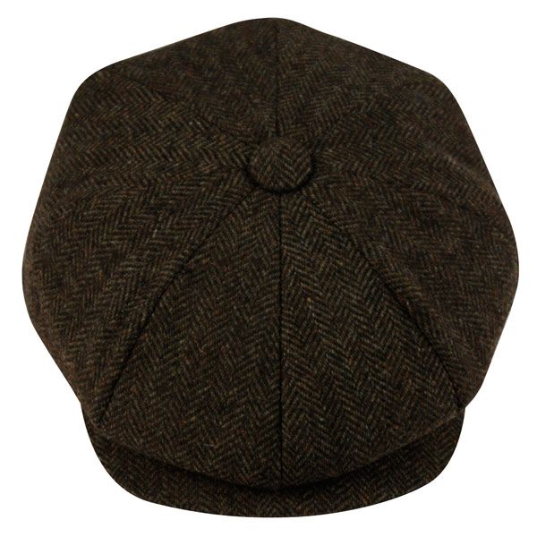 12 Wholesale Brushed Herringbone Wool Blend Newsboy Cap With Quilted Satin Lining