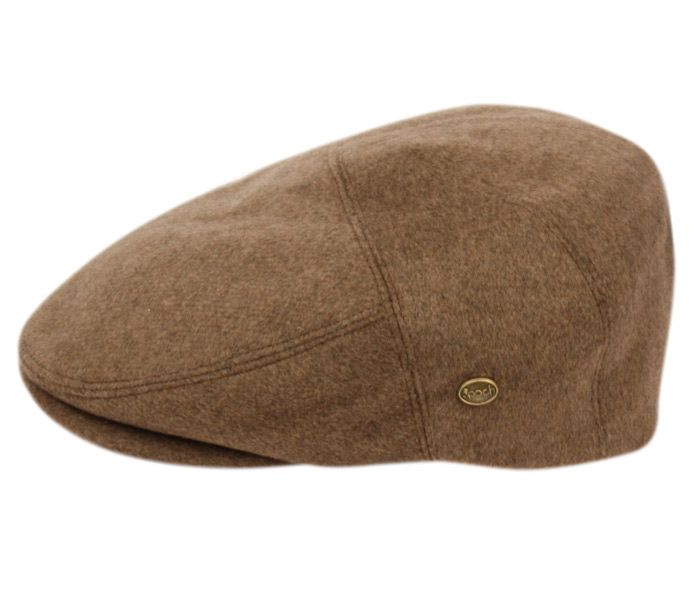 12 Wholesale Brushed Wool Solid Ivy Cap With Satin Lining In Brown