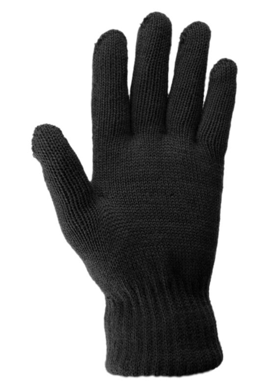 24 Wholesale Ladies Thermal Knit Warm Glove In Black