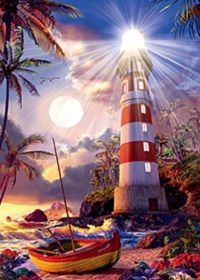 40 Pieces 3d Picture Lighthouse And Boat - Wall Decor