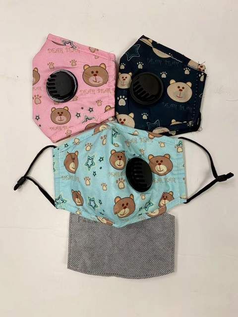 36 Pieces Kids Cloth Cover Mask Little Bear - Face Mask