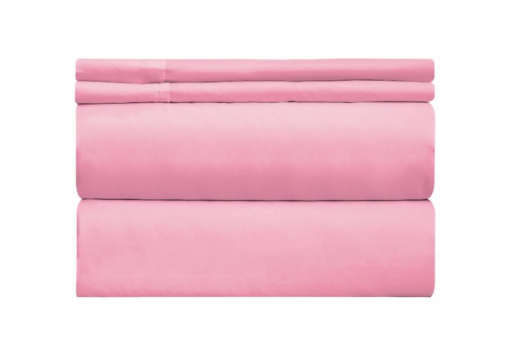 12 Sets of Deluxe Hotel Quality Double Brushed Microfiber 4 Piece Set Full Size In Pink