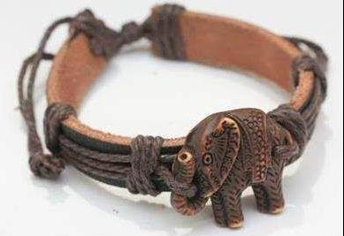 120 Pieces Elephant Faux Leather Bracelet - Bracelets