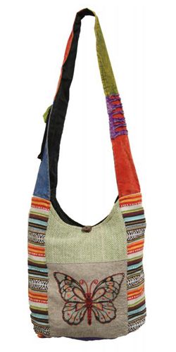 10 Pieces of Nepal Handmade Hobo Purse Large Butterfly Embroidery