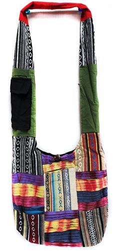 10 Pieces of Handmade Nepal Hobo Bags Patchwork Design