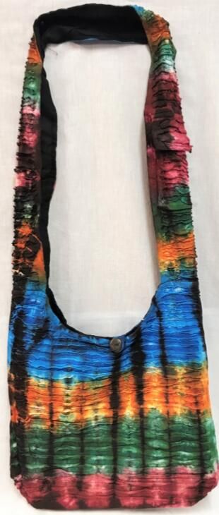 10 Pieces of Tie Dye Ripped Fabric Handmade Hobo Bag