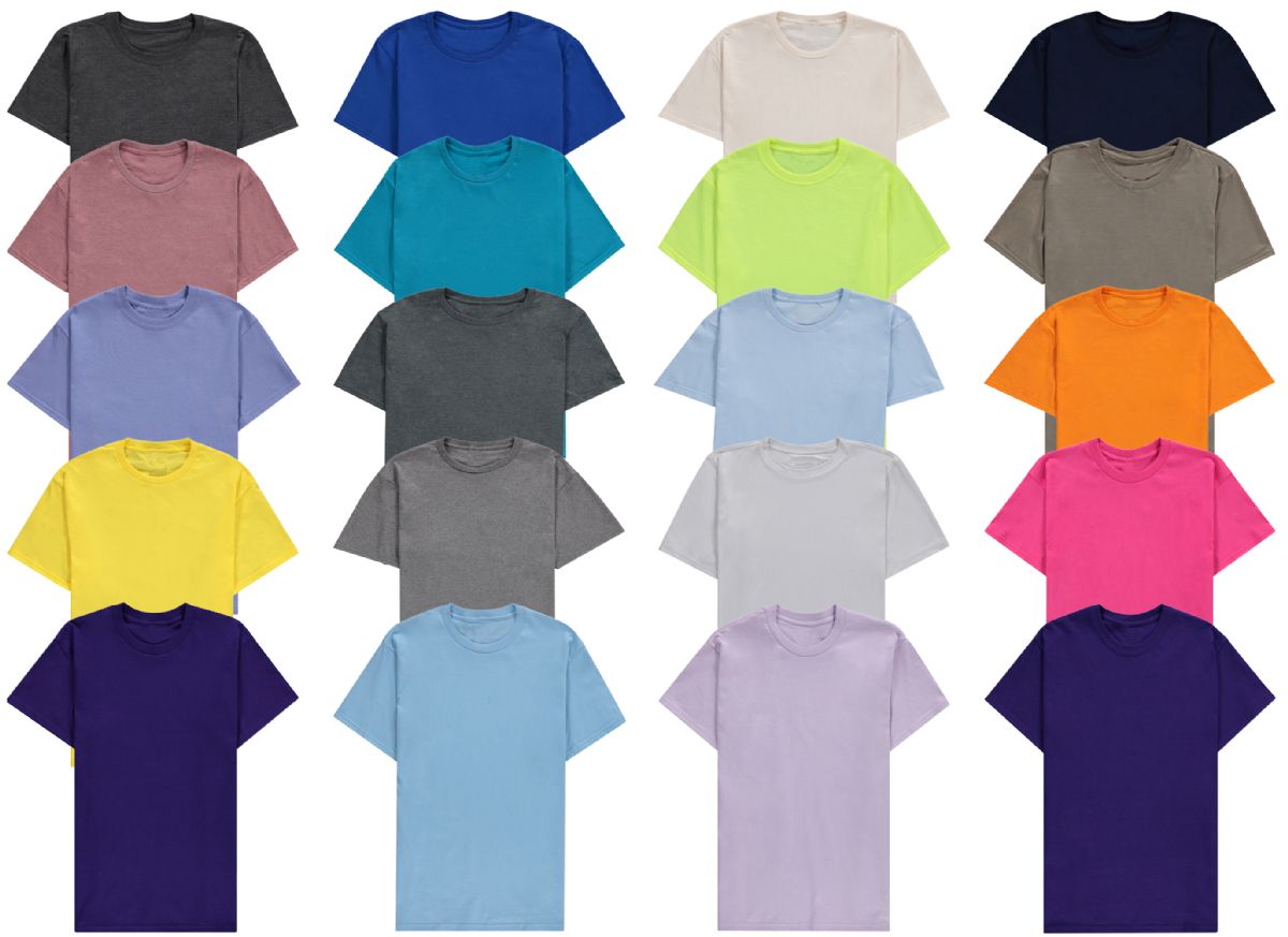 WHOLESALESOCKDEALS 144 Wholesale Mens Cotton Short Sleeve T Shirts Mix Colors and Mix Sizes