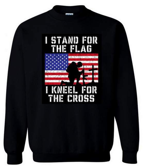 6 Pieces of Sweater Shirt I Stand For Flag Kneel For Cross 3xl