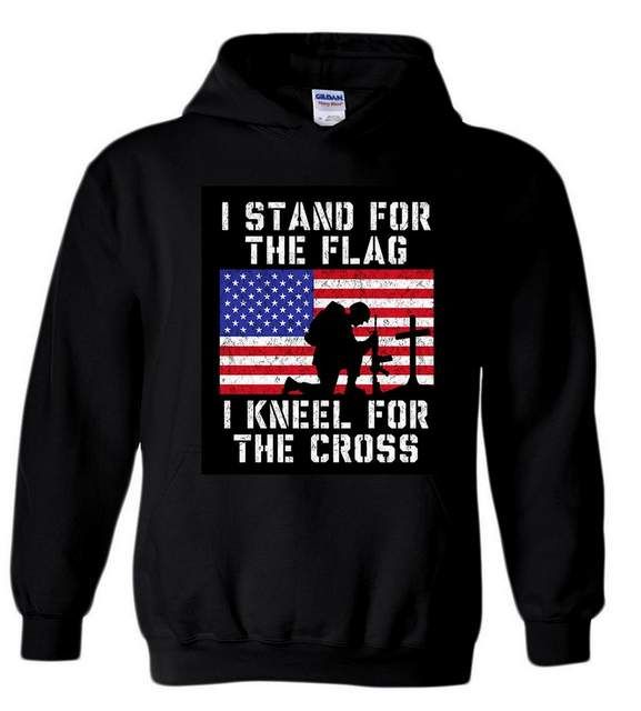 6 Wholesale Hoody Stand Flag Kneel Cross Plus Size