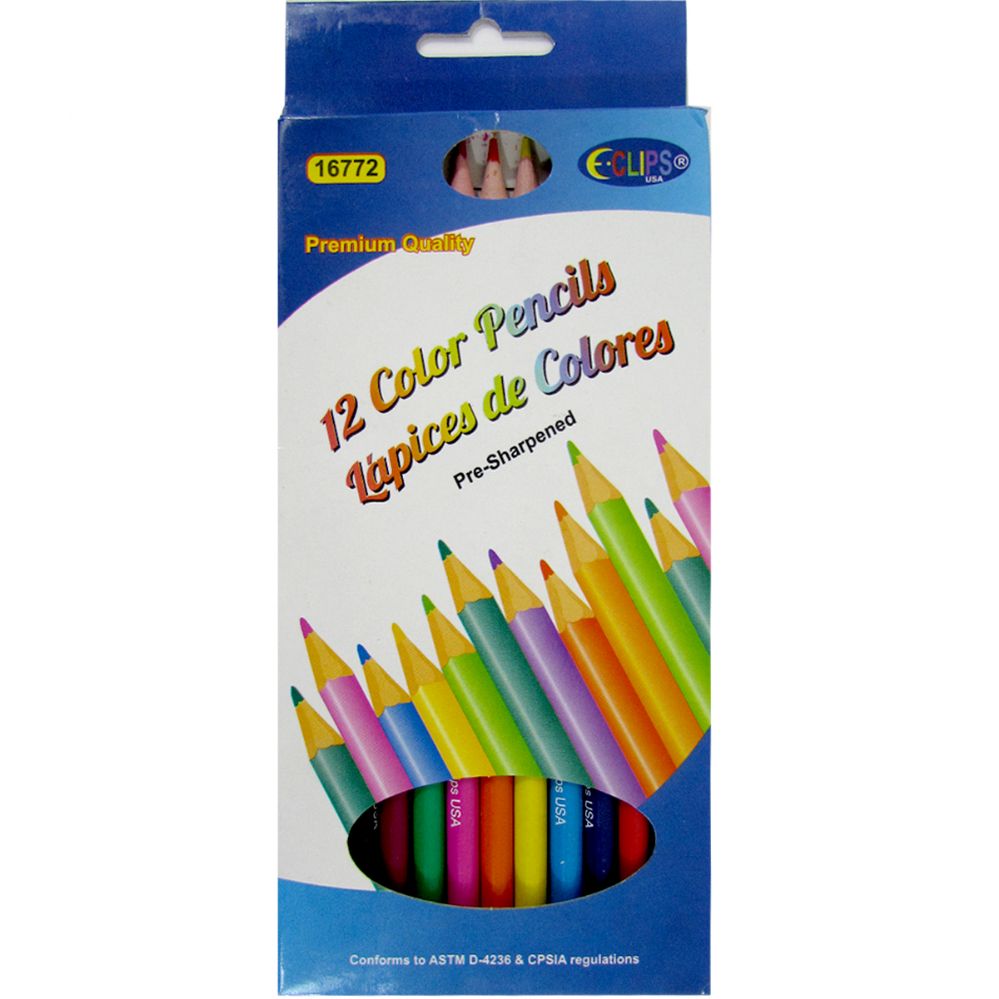 72 Pieces Coloring pencils, 12 count, in a box sharpened - Pens & Pencils
